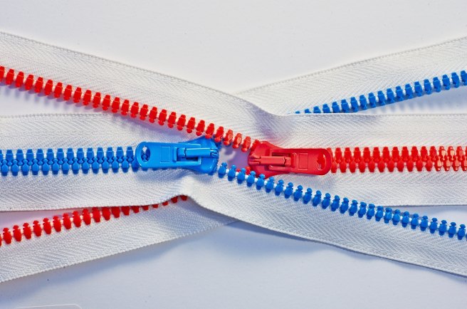 Two zippers intersected